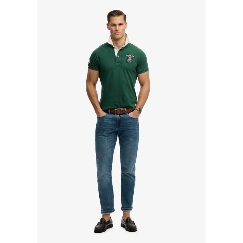 Superdry Vintage Pique Rugby Polo image number 3